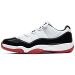 Air Jordan 11 Retro Low Concord-Bred Unisex tossud Valge University-Red Must AV2187-160 41