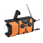 H&auml;daolukorra raadio SOS-alarmi, taskulambi, p&auml;ikeseenergial t&ouml;&ouml;tava, k&auml;siv&auml;ndaga, laetava raadioga, v&auml;li-matkamiseks, FM AM WB t&auml;issagedusala, kaasaskantav raadio oranž