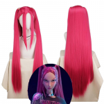 Rumi Cosplay S&uuml;nteetiline Parukas Eelpunutud Lilla Naiste Juuksed 105cm Kohev Yaki Ponisaba Anime Kuumuskindlad Parukad as the picture-