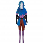 Anime Arcane Jinx Cosplay Kost&uuml;&uuml;m Pulber Beebi Jinx Cosplay Kost&uuml;&uuml;m Naiste Seksikad R&otilde;ivad Halloween League Of Legends Parukas Halloween M beež