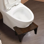 Toilet Step Stool 6.7 inch Height Versatile Use Sturdy & Wide Lightweight Space Saving Potty pruun