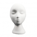 Naiste stiilis flokeeriv vahtpea hallituse parukahoidja DIY peakatete n&auml;idiku mudel valge