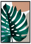 Plakat boho plakaty liść monstery 21x30 cm