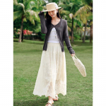 Women's Lightweight Hollow-Out Knit Cardigan XL