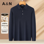 Antonio Meeste Raskekaaluline Merinowillist Polo Kampsun M /48