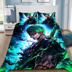 Anime tekikott padjap&uuml;&uuml;r voodipesukomplekt O-Ones t&uuml;kki Luffys T&auml;iskasvanud Poiss T&uuml;druk Magamistoa kaunistus Laste kingitus &Uuml;he-kahekohaline suurus 70x130cm 2pcs blue