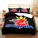 Scania Veoki Logo Voodipesukomplekt Poisid T&uuml;drukud &Uuml;hekohaline Kuninganna Suurus Tekikott Padjap&uuml;&uuml;r Voodi Lapsed T&auml;iskasvanud Mood Kodutekstiil EU Single 135x200cm