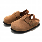 Moodne Kidmi Moodsad Laste Suede Klapid Sandaalid V&auml;ikelapse Klapid Poisid T&uuml;drukud Sandaalid Korgist Reguleeritava Pandlaga Mules Toetusega Koduslipprid 15cm pruun