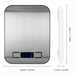 5/10KG digitaalne k&ouml;&ouml;gikaal, roostevabast terasest kaasaskantav k&ouml;&ouml;gikaal, LED-ekraan elektrooniliste ehete k&uuml;psetamise kaalud 5Kg valge