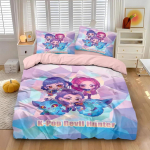 KPop D-Demon Hunters Voodipesukomplekt &Uuml;heinimese Voodi Lastele Poistele T&uuml;drukutele Voodipesukomplekt - 2-3 Osaline Tekikott Tekikoti Kate Padjap&uuml;&uuml;ri Komplektid EU Twin(135x200cm)