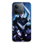 Coque de t&eacute;l&eacute;phone - MANIACASE - Xiaomi Redmi 15C 5G - Silicone TPU - Noir - Mercredi Addams