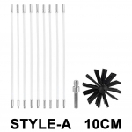 Korstnaharja komplekt pikkade vartega, korstnahari, 100/150 mm harjapea, &otilde;hukanali puhastusvahend korstna, kuivati ​​toru jaoks