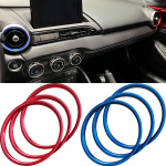 Car Air Conditioner AC Vent Outlet Ring Trim For Mazda MX-5 MX5 mazda 2 CX-3 CX3 RF ND Car Accessories Red outlet ring