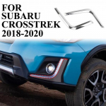 2 tk kroomitud esitulede kulmukarva katte liistud Subaru XV Crosstrek 2018- jaoks