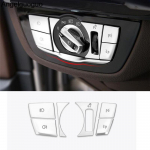 Car Chrome ABS Headlight Switch Buttons Sequins Decoration Cover Trim sticker For BMW 5 Series G30 2018 528Li 530Li 540Li 6 pieces