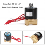 1/4 DC 12V Messing Tavaliselt Suletud Elektriline Solenoidklapp BSP Gaas Vesi &Otilde;hk N/C