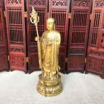 Pronks Bodhisattva Seisev Buddha Kuju Ornament Jiuhuashan Suur T&otilde;otus Ksitigarbha K&auml;sit&ouml;&ouml; Kingitus Pronksesemed CHINA