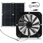 P&auml;ikesepaneeliga ventilaatorikomplekt 13,5 tolli 100 W veekindel p&auml;ikeseenergial t&ouml;&ouml;tav v&auml;ljat&otilde;mbeventilaator 3000 p/min automaatselt reguleeritav jahutus kanakuudi p&auml;ikesepaneeliga ventilaator must