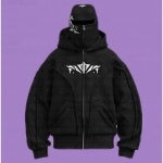 BeatStreet Topeltkapuutsiga Hupparid Balaklaava Streetwear Hip Hop Mood N&auml;omaskiga Huppari Jakk Mantel Mehed Naised S&uuml;gis Talv T&otilde;mblukuga Dressipluusid M must