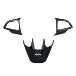3pcs Carbon fiber color Steering Wheel Cover Trim Fit For ford Focus RS ST Carbon fiber color
