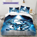 Multikakujutisega Voodipesu Tekikomplekt Tekikate Padjap&uuml;&uuml;r Kodu Dekoratsioon S&uuml;nnip&auml;evakingitus (1 * tekikott + 2 * padjap&uuml;&uuml;ri, ilma s&uuml;damikuta) 135x200cm black