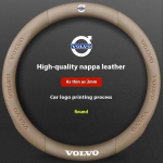 Volvo Roolikatte Kate Suede Nahk Hingav Libisemisvastane Universaalne 37-38cm Roolikatted Kaunistus Autotarvikud gray
