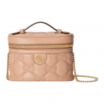 Gucci GG Matelass&eacute; Kuldne Logo Kett Kujundus Nahast K&auml;epide Meigikarp &Otilde;lakott Risti Keha Kandekott Mini Naiste K&auml;ekotid Roosa-Beež 723770-UM8IG-5931 Gift Set(Basic Set+Box+Shopping Bag)