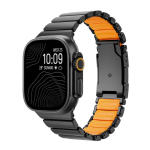 Titaanist Silikoonist Magnetiline Rihm Apple Watch Ultra 3/2/1 49mm Seeriale 11 10 46mm Metallist Rihm Iwatch 9 8 7 45mm 6 SE 5 44mm 44/45/46/49mm oranž/must