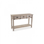 Console bois 3 tiroirs MURAD - VERSA - Meuble de s&eacute;jour - Marron - Contemporain - Design