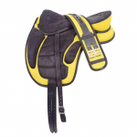 S&uuml;nteetiline Freemax Mitmeotstarbeline puudeta sadul Hobusesadul Inglise ratsutamine Must sadul Saadaval k&otilde;ik suurused 14.5 Inch kollane