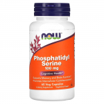 NOW Foods, Fosfatid&uuml;&uuml;lseriin, 100 mg, 60 taimset kapslit