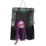 Animatsiooniga Halloweeni Kaunistus Rippuv Kolju/Kummitus/K&otilde;rvitsamees Vang koos Valgustuvate Silmade Ja Hirmutavate Helidega Kodu Veranda Peo Kummitusmaja Kaunistuseks 1pc