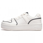 Li Ning Cheese Slip Resistant Abrasion Resistant Low top Skateboard Shoes Women's White Black AGCU104-1 39