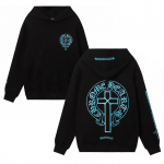 846 CHROME HEARTS 2026 S&uuml;gis ja Talv Uus Suur Suurus Klassikaline Stiil Logo Kapuutsiga Pusero, Sobib Paaridele Kandmiseks S must