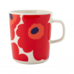 Marimekko Kruus Valge/Punane OIVA/UNIKKO 2,5 dl valge punane Tass P&otilde;hjamaade K&ouml;&ouml;gilauan&otilde;ud