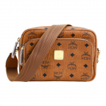 MCM Klassikaline Monogramm T&otilde;mblukuga Nahast Kaamerakott Unisex &Otilde;lakott Konjak MMRASKC06CO001 Basic Set (Bag+Dust Bag)