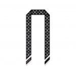 Louis Vuitton Prinditud Logo Siidist Peapael Unisex Aksessuaarid Must M97169 Box+Shopping Bag
