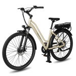 Maxturn Urban 7 t&auml;iskasvanute elektrijalgratas 250W mootori, 36V12.8AH aku ja 120KG maksimaalse kandev&otilde;imega. Kerge linnarattur beež