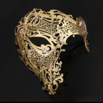 Pooln&auml;oline Must Kuldne Kolju Metallmask Halloweeni Kivist Pooln&auml;oline Veneetsia Maskeraad Meeste Valge Naiste Kolju Peomask beige