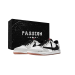 Travis Scott x Jordan Air Jordan 1 Starry Hook Low top Vintage Basketball Shoes Women's Gray White DZ4137-700(Team1897-) 42.5 black