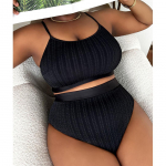 0XL - 4XL Sooniline Bikiin Suur Suurus Ujumisriided Pluss Suurus Naiste Ujumisriided Naiste Kaheosaline Bikiinikomplekt Ujumisriided Ujumisriided V4987 0XL must