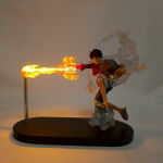 Anime One Piece Luffy Ace Tegevusmudel LED-&ouml;&ouml;valgusti Figuurid Lauavalgusti Magamistuba M&auml;nguasi Kaunistused Kingitused gray