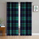 Kvaliteetsed &Scaron;oti rahvajuttude ruudumustrilised kardinad, akna- ja kodukaunistused, ruumide kaunistused 53x116cm 2pc21x46in&Rod Pocket