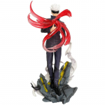 Anime Jujutsu Kaisen Satoru Gojo tegevuskuju, 28,5 cm Punane Tehnika PVC kuju, Kogutav mudelnukk Lauakaunistus Kingitus 29cm