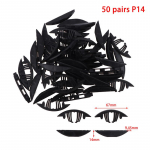 50 paari n&auml;htamatu P15 P14 Lamino &uuml;hendusdetail puidut&ouml;&ouml;tlemiseks vineerile 2-&uuml;hes kinnitus DIY liitmik laua voodiraami kapi jaoks
