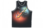 Nike Tanktopid Meeste Must &Uuml;mmarguse Kaelusega M&otilde;&otilde;duka Sirge L&otilde;ikega DJ5217-010 M