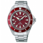 SEIKO prospex seeria 200 meetrit veekindel Automaatne Terasest rihm meeste k&auml;ekell punane sihverplaat SBDY129 punane