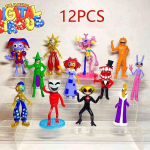 6-12 tk/komplekt H&auml;mmastav Digitaalne Tsirkus Anime Kuju Ragatha/Jax/Pomni Tegevuskuju PVC Kogumiskaunistus Mudel Nukkm&auml;nguasjad
