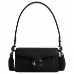 COACH Tabby 20 Logo Eemaldatav &Otilde;larihm Poleeritud Kivist Nahk Praktiline Crossbody &Otilde;lakott V&auml;ike Naiste Must must