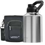 WATERSY 1.8L/2.5L/3.7L Isoleeritud veepudel Suure mahutavusega termospudel Roostevabast terasest vaakumpudel k&auml;epidemega Hoidke k&uuml;lma 1893ml h&otilde;be